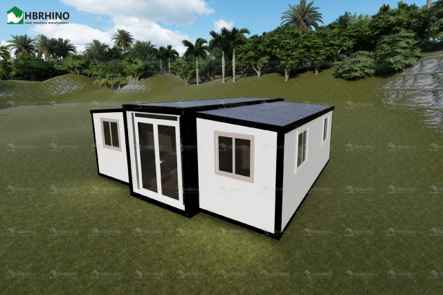 Steel Structure Movable Modular Luxury Prefab Mobile Living Expandable Shipping Office Container House with 2/3 Bedroom