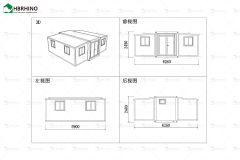 Steel Structure Movable Modular Luxury Prefab Mobile Living Expandable Shipping Office Container House with 2/3 Bedroom
