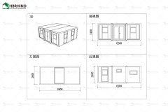 20英尺Dxh制造商供应商 模块化预制房屋 预制咖啡店 办公室 中国工厂 可拆卸别墅 图书馆 平板包装 集装箱房屋