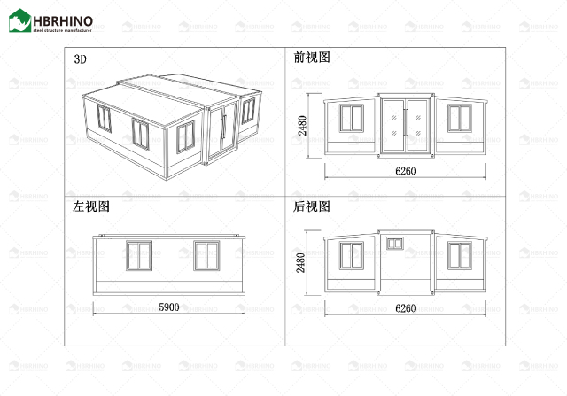 20FT white grey metal carved board KFC door white frame extended container house