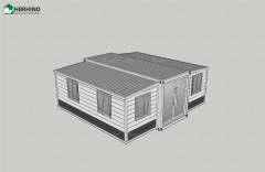 20FT white grey metal carved board KFC door white frame extended container house