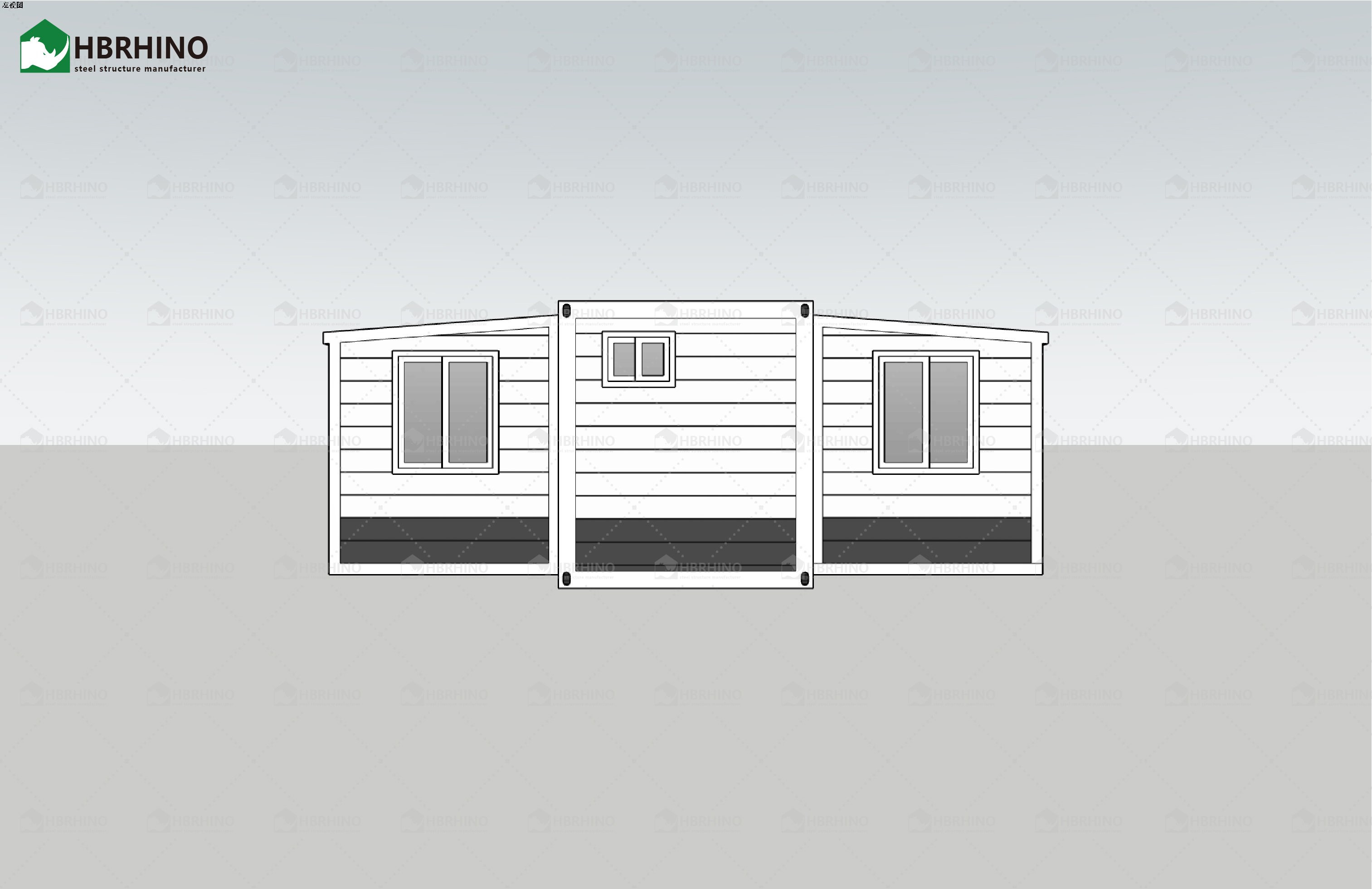 20FT white grey metal carved board KFC door white frame extended container house