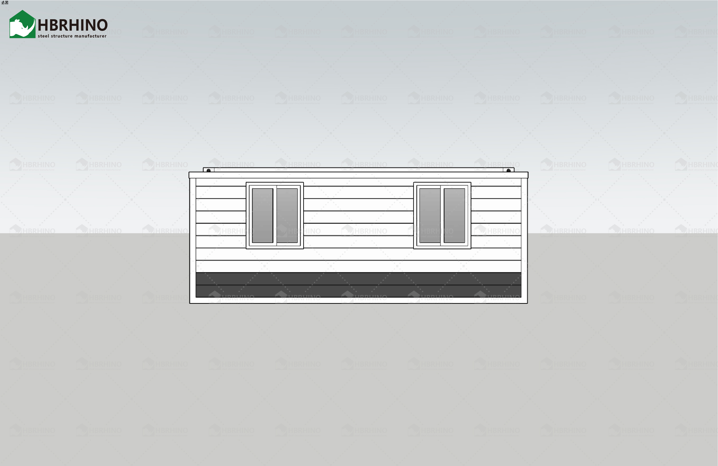 20FT white grey metal carved board KFC door white frame extended container house