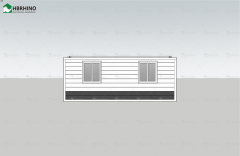 20FT white grey metal carved board KFC door white frame extended container house