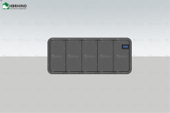 20 foot grey semi transparent glass apple cabin house with minimalist modern style