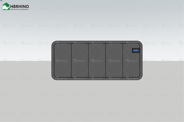 20 foot grey semi transparent glass apple cabin house with minimalist modern style