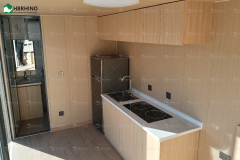 20 foot grey semi transparent glass apple cabin house with minimalist modern style