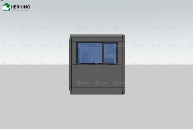 20 foot grey semi transparent glass apple cabin house with minimalist modern style