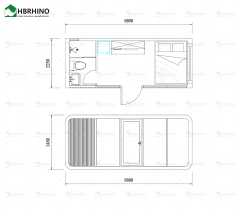 20 foot grey semi transparent glass apple cabin house with minimalist modern style