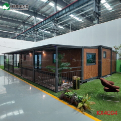 40-foot single-sided terrace prefabricated mobile expansion container for office, leisure, and residential use