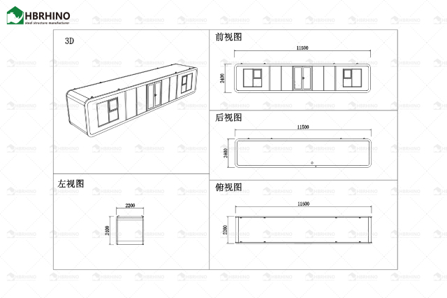 40ft Double Door Metal Carving Board Apple Cabin House