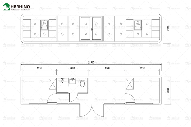 40ft Double Door Metal Carving Board Apple Cabin House