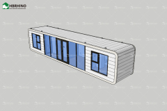 40ft Double Door Metal Carving Board Apple Cabin House