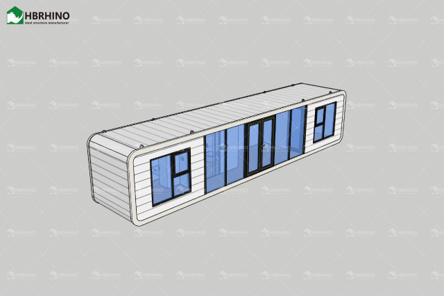 40ft Double Door Metal Carving Board Apple Cabin House