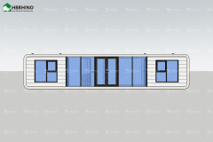 40ft Double Door Metal Carving Board Apple Cabin House