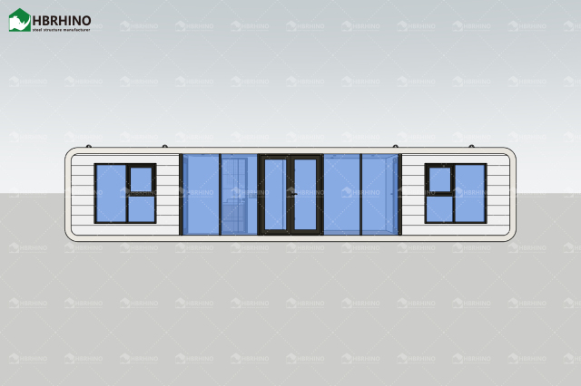 40ft Double Door Metal Carving Board Apple Cabin House