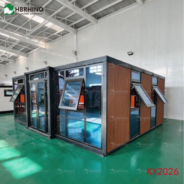 20英尺Dxh制造商供应商 模块化预制房屋 预制咖啡店 办公室 中国工厂 可拆卸别墅 图书馆 平板包装 集装箱房屋