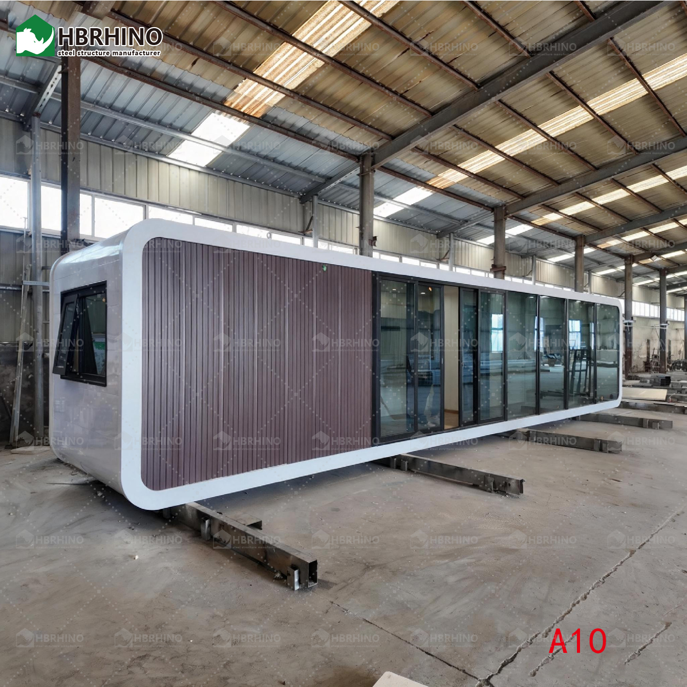 40 foot Apple Cabin House Sliding Door Glass Curtain Wall Interior Decoration Modern Luxury