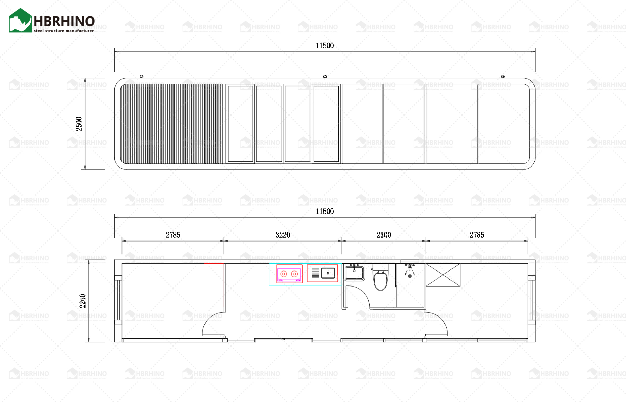 40 foot Apple Cabin House Sliding Door Glass Curtain Wall Interior Decoration Modern Luxury