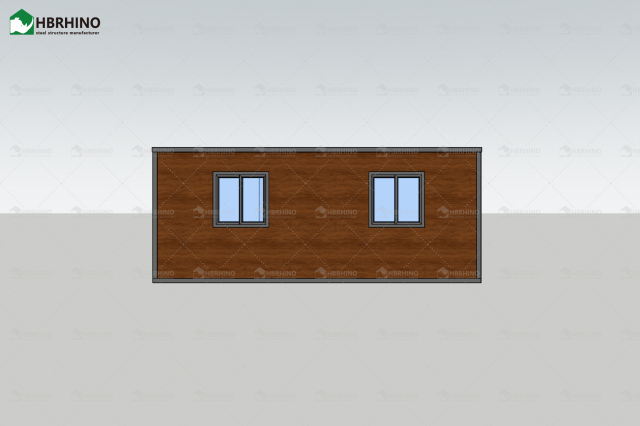 20 ft black frame, black chicken wing wood exterior wall panel, extended container house, office, homestay, living