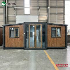 20 ft black frame, black chicken wing wood exterior wall panel, extended container house, office, homestay, living