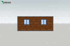 20 ft black frame, black chicken wing wood exterior wall panel, extended container house, office, homestay, living