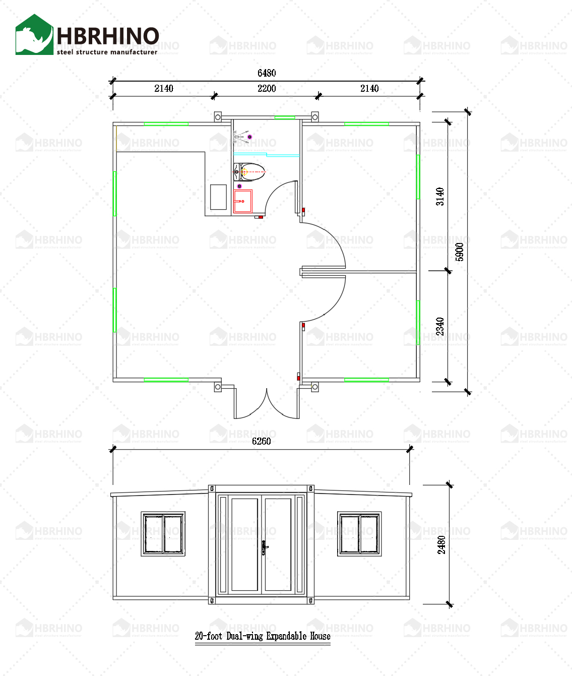 20 ft black frame, black chicken wing wood exterior wall panel, extended container house, office, homestay, living