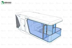 Vessel Space Capsule House E5 Modular Building Cabin Space Capsule House Luxury Prefab House Sun Room