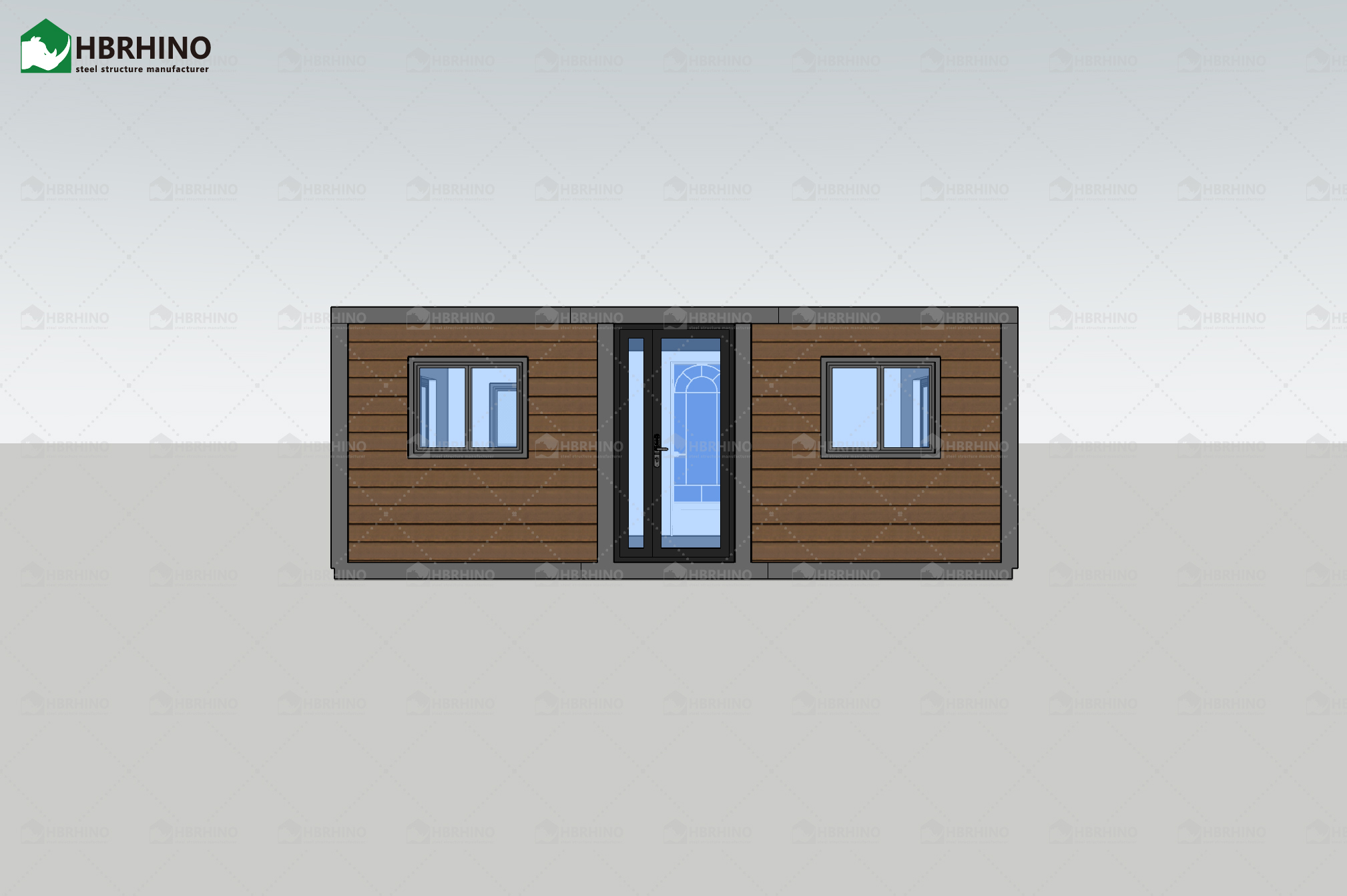 20ft Flat Top Carved Panel Expansion Container House