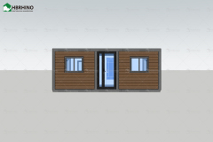 20ft Flat Top Carved Panel Expansion Container House