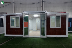 20ft red wall panel white frame KFC door expansion container house