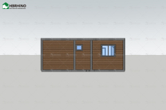 20ft Flat Top Carved Panel Expansion Container House