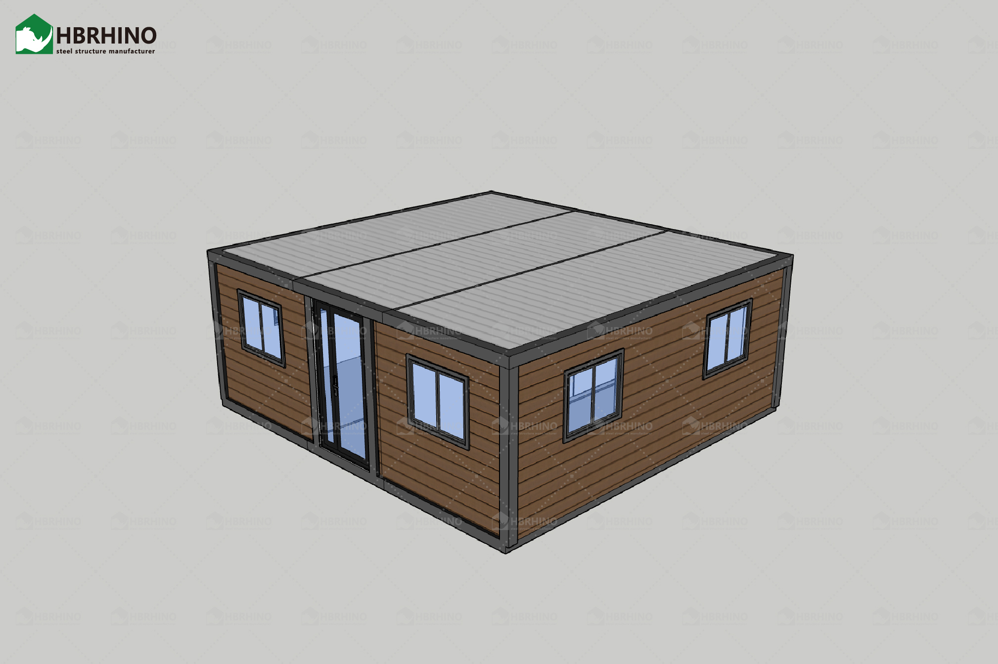 20ft Flat Top Carved Panel Expansion Container House