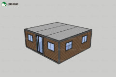 20ft Flat Top Carved Panel Expansion Container House