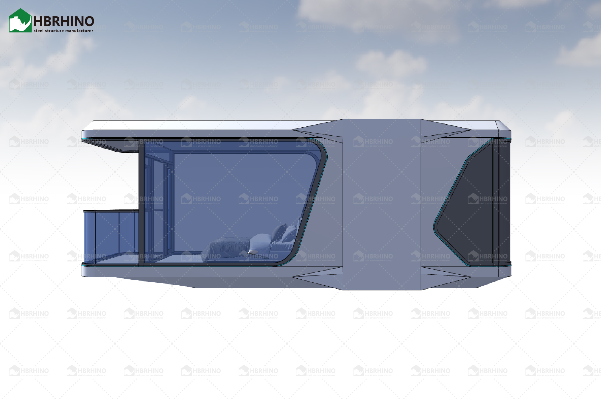 Vessel Space Capsule House E5 Modular Building Cabin Space Capsule House Luxury Prefab House Sun Room