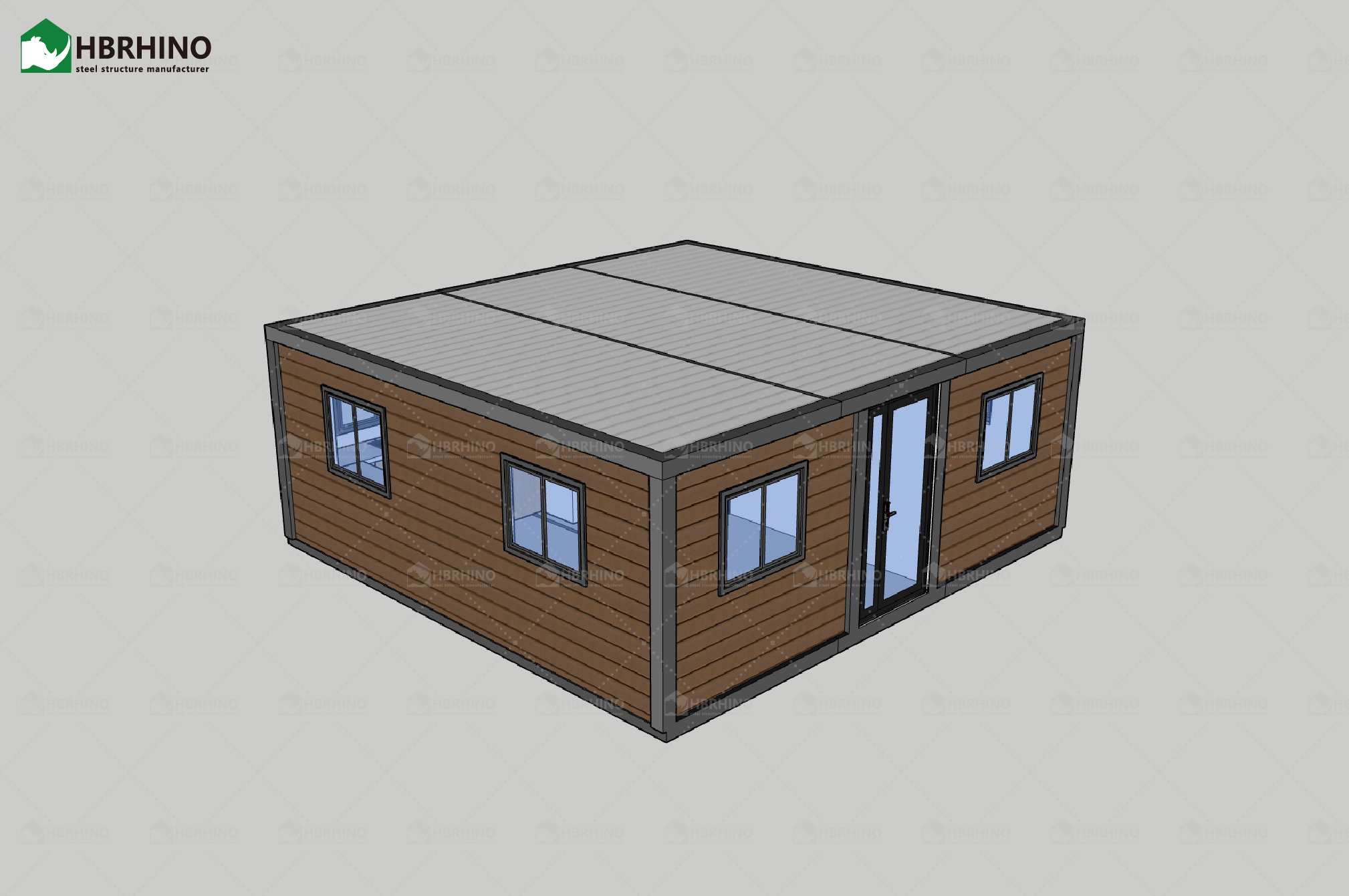 20ft Flat Top Carved Panel Expansion Container House