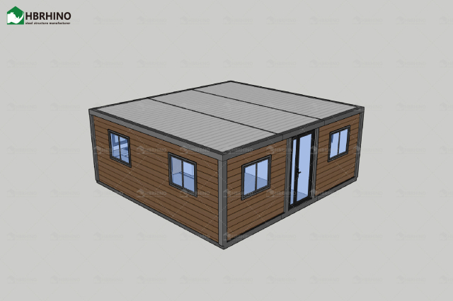 20ft Flat Top Carved Panel Expansion Container House