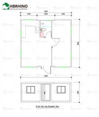20ft Flat Top Carved Panel Expansion Container House
