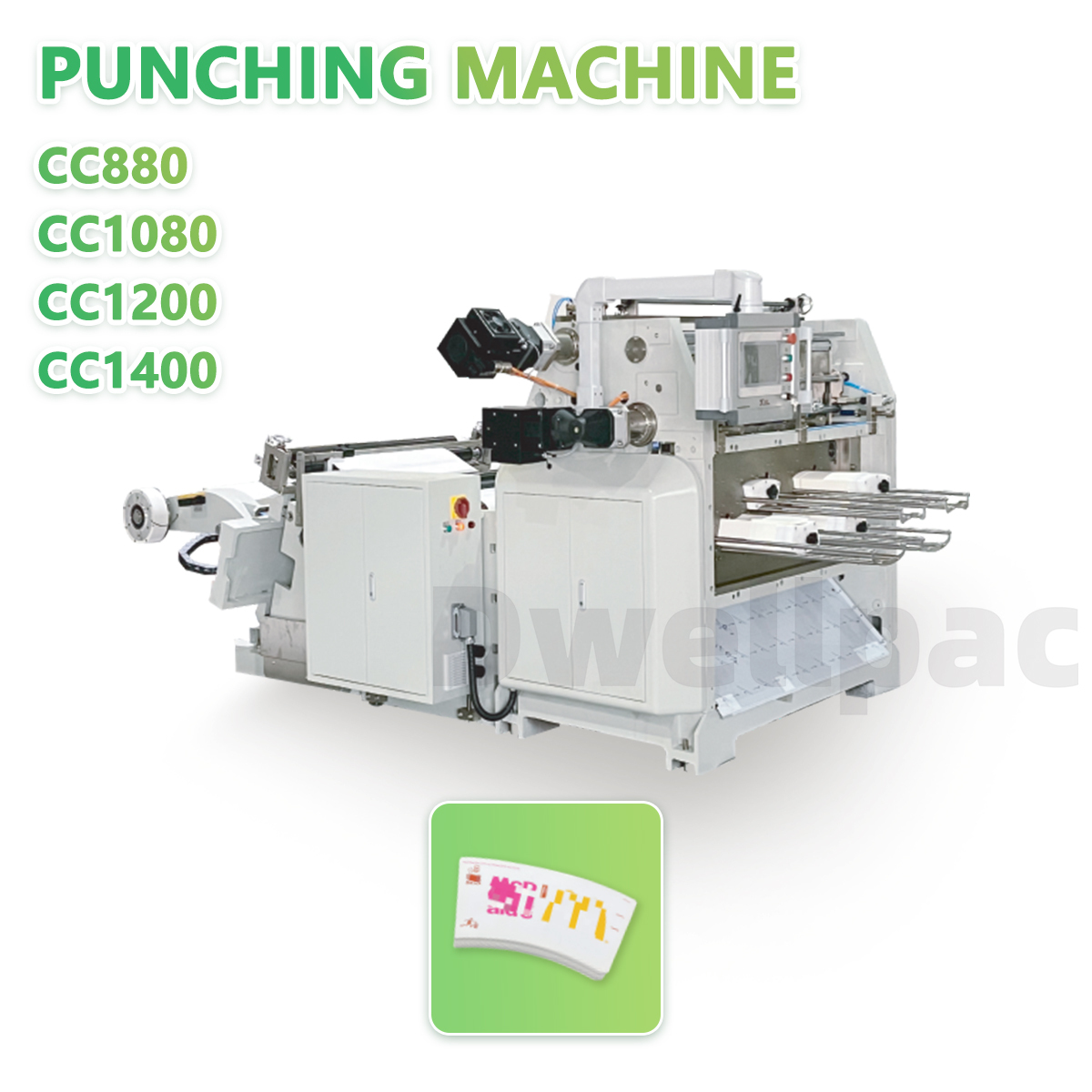 CC Series Heavy-Duty High-Speed Punching Machine for Cardboard,DWELLPAC,Punching Machine(for Thick Cardboard Paper) CC880, CC1080, CC1200, CC1400