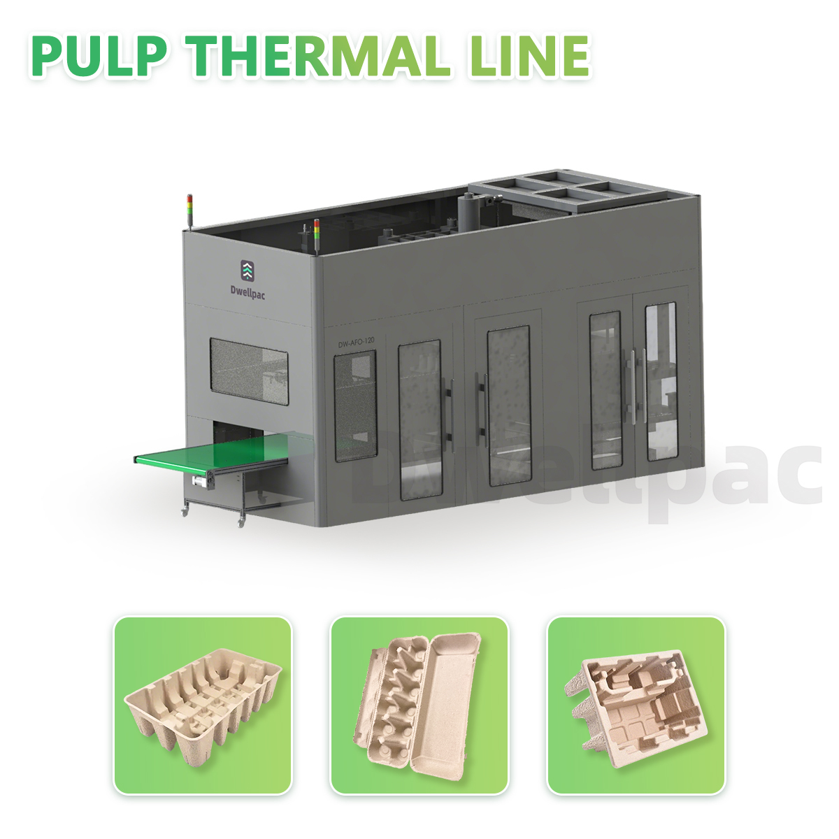 Dwellpac Pulp Thermal Line | Aluminum mold, suitable for pulp molding, Model DW-AFO-12098-F3H2,DWELLPAC,Pulp Tableware Machine - Precision Automated Molding System