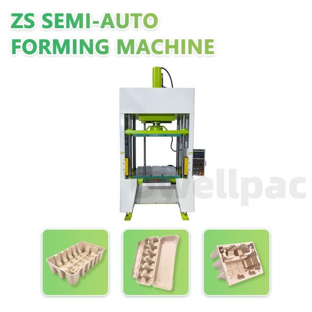 Dwellpac Semi-Auto Shaping Machine | Semi-automatic molding machine, precision shaping, suitable for pulp molding applications, Model DWSS-MACH,High-Efficiency Pulp Molding Machines & Custom Molds | DWELLPAC,Dwellpac Semi-Hotpress - Custom molded pulp packaging Machine