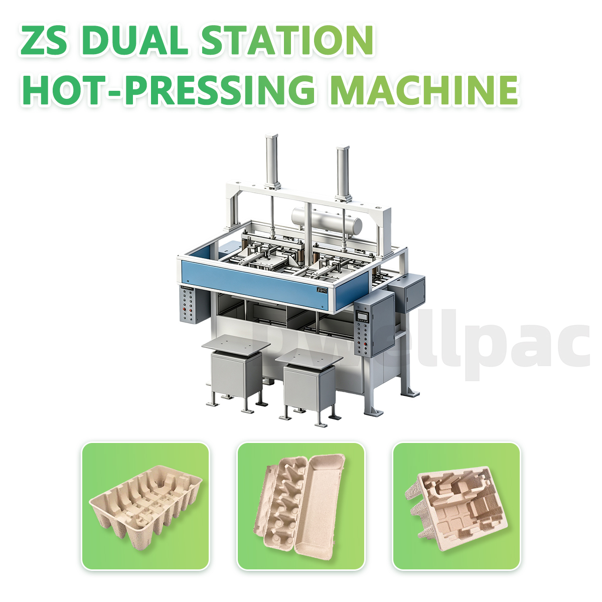 Dwellpac Intelligent Dual-Station Pulp Molding Machine | Semi-automatic dual-station, high-efficiency pulp molding, Model DWDS-MOLD,DWELLPAC,Dual-Station Pulp Molding Machine Manufacturers-High Output