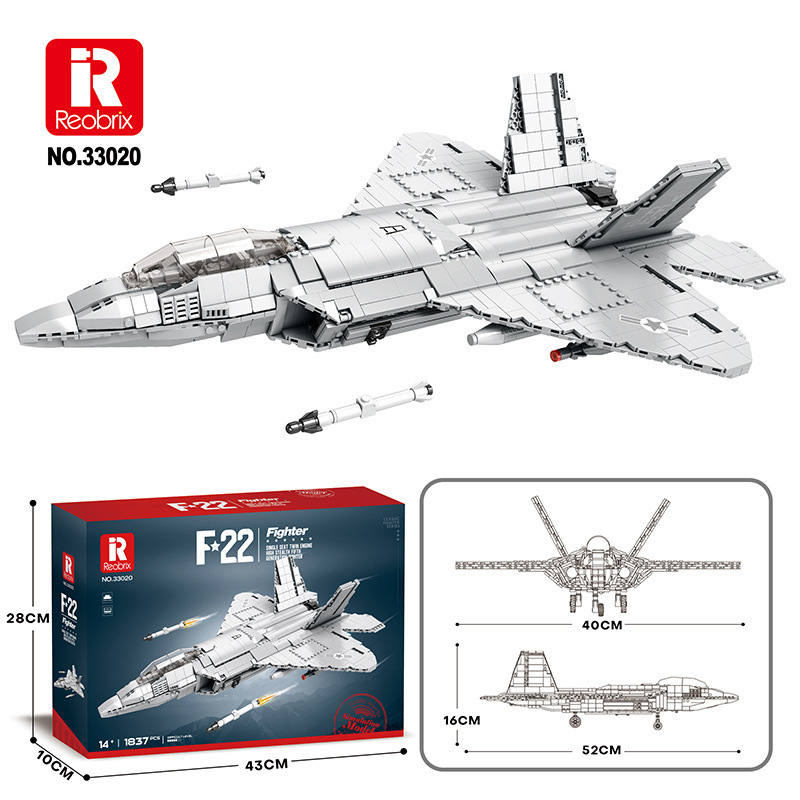 Reobrix 33020 - F-22 Raptor Fighter