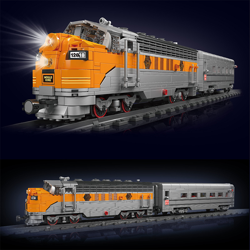 MOULD KING 12018 - USA EMD F7 WP Diesel Locomotive