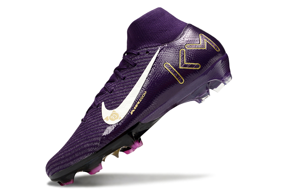 Nike Mercurial Superfly 16 KM Elite FG - Mbappé High-Top Football Boots (Red Moon, Full Air Cushion, Waterproof Knit) - Sizes 35-39