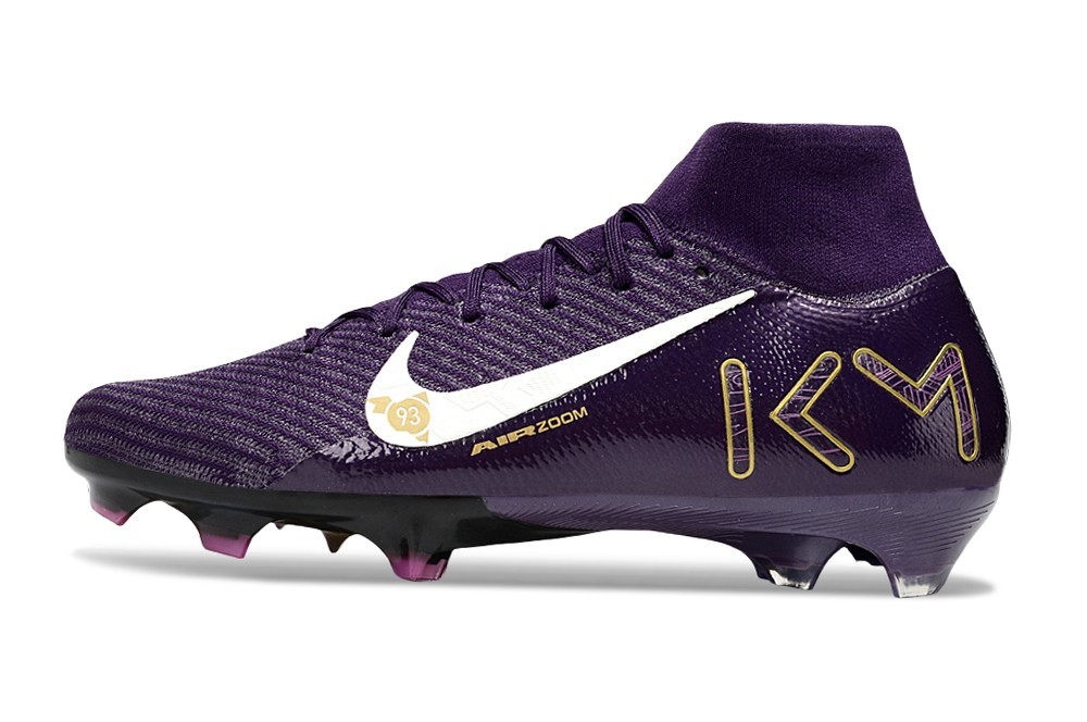 Nike Mercurial Superfly 16 KM Elite FG - Mbappé High-Top Football Boots (Red Moon, Full Air Cushion, Waterproof Knit) - Sizes 35-39
