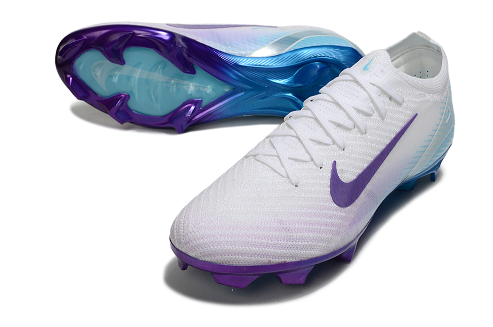 Nike Mercurial Vapor 16 Elite FG - White/Blue/Purple Knit Football Boots (39-45)