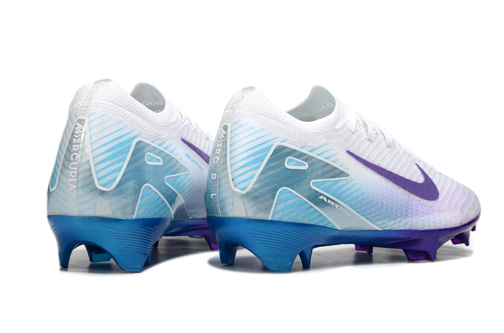 Nike Mercurial Vapor 16 Elite FG - White/Blue/Purple Knit Football Boots (39-45)