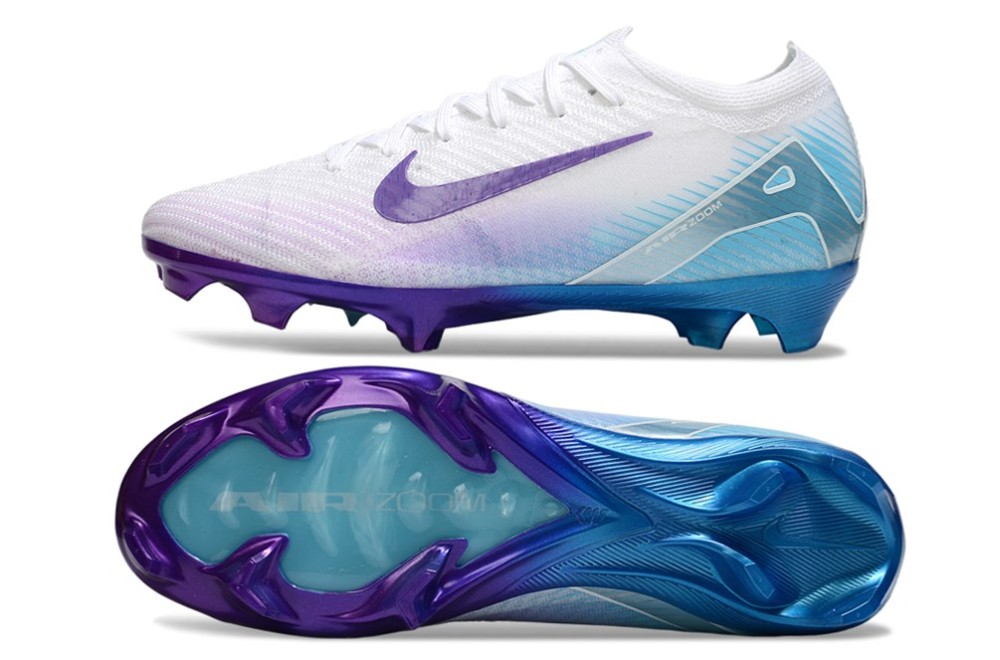 Nike Mercurial Vapor 16 Elite FG - White/Blue/Purple Knit Football Boots (39-45)
