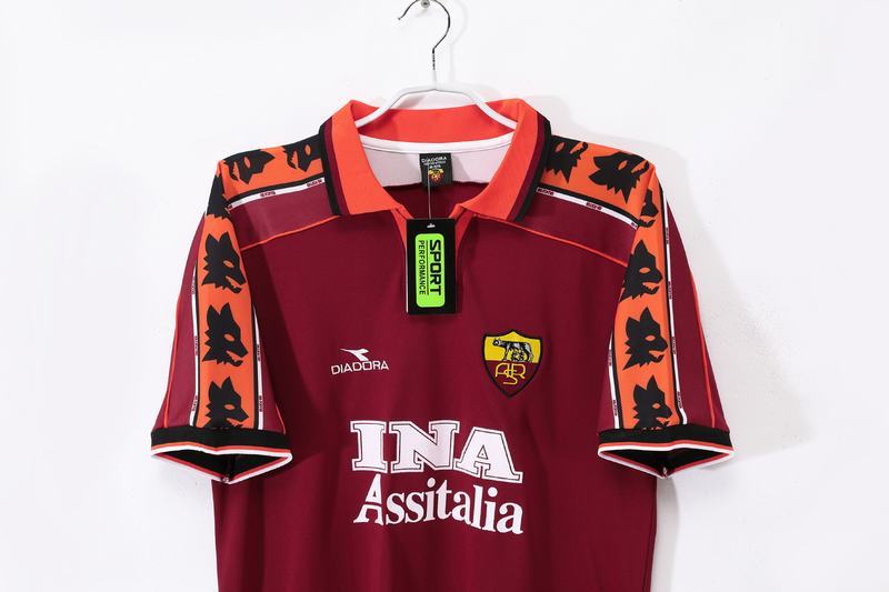 Soccer Jersey 98/99 Season Roma Home Retro 8a
